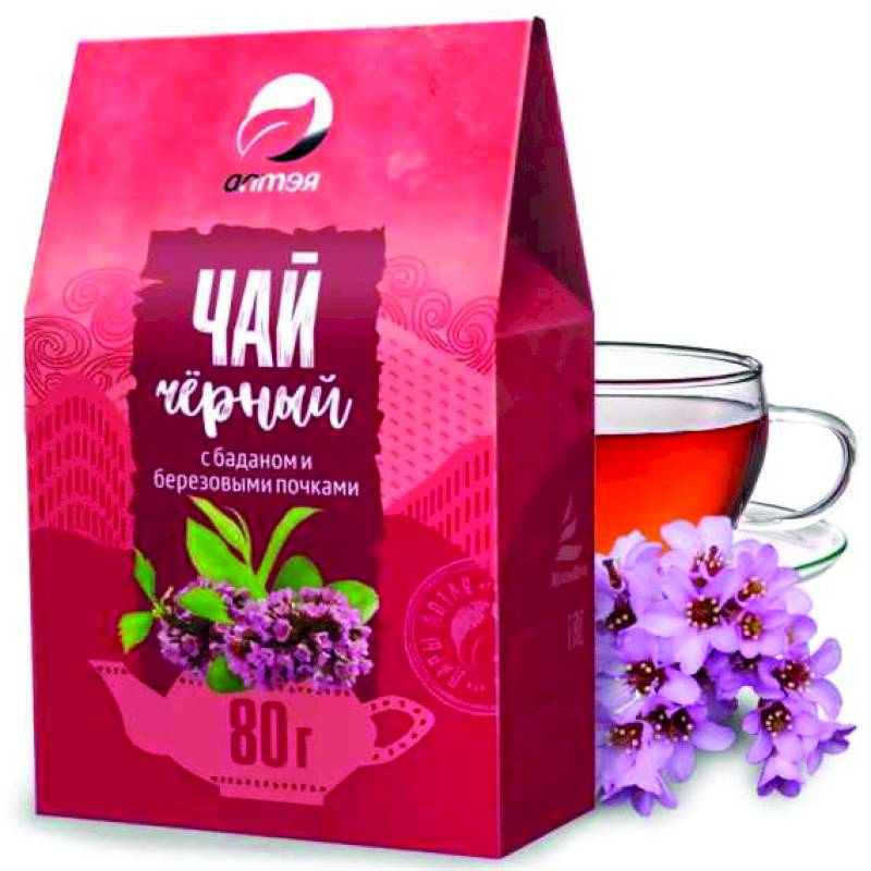 Чай черный с баданом и березовыми почками, 80 г