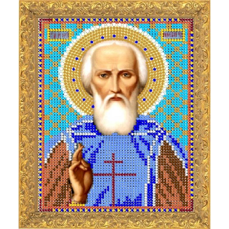 Набор для вышивания бисером 'СВ. Сергий Родонежский' 19х24 см №7302