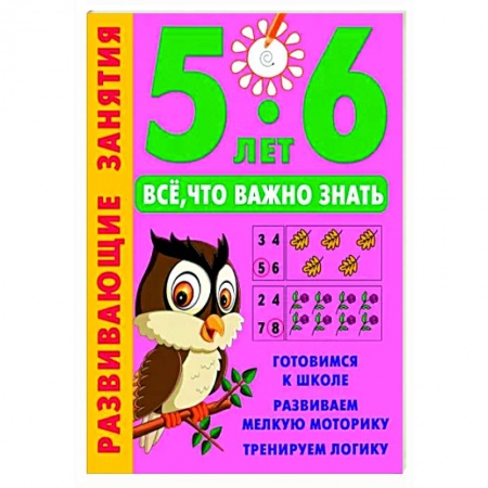Книги для дошкольников (4-6 лет), книга Развивающие занятия. Всё, что важно знать. 5-6 лет купить по скидке