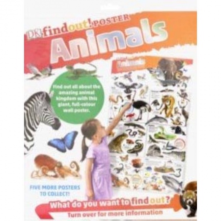 Чтение на английском языке, книга DKfindout! Animals Poster купить по скидке