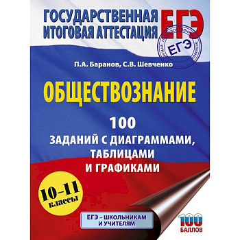 ЕГЭ. Обществознание. 100 заданий с диаграммами, таблицами и графиками