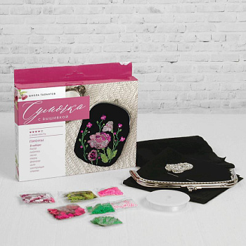 Набор для вышивания бисером на сумке 'Пионы'