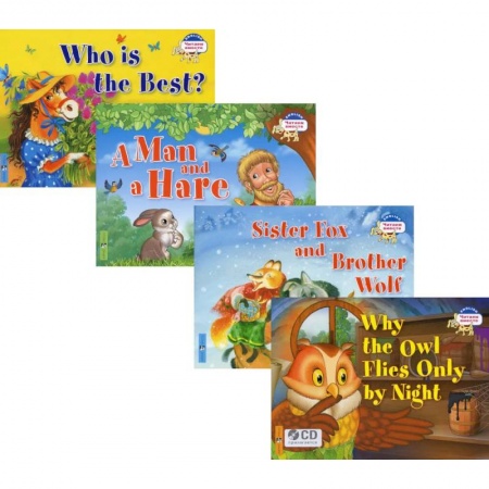 Чтение на английском языке, книга Читаем вместе. Сборник сказок Уровень 2. CD+4 книги купить по скидке