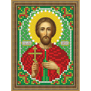 «Светлица» набор для вышивания бисером 8751ЛМ «Св. Виктор» бисер Чехия 7,5x10см