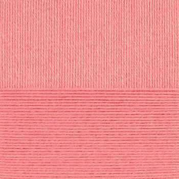 Детский каприз тёплый. Цвет 1128-Красный коралл. 10х50 г