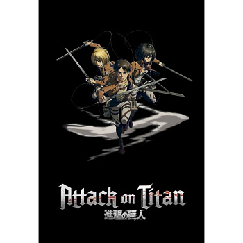 Блокнот в точку. Attack on Titan. Эрен, Армин и Микаса