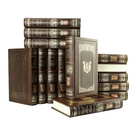 Всемирная история, книга Коллекция 'Великие правители'. Комплект из 15 томов. Коллекционные иллюстрированные издания премиум-класса в кожаных переплетах ручной работы. купить по скидке